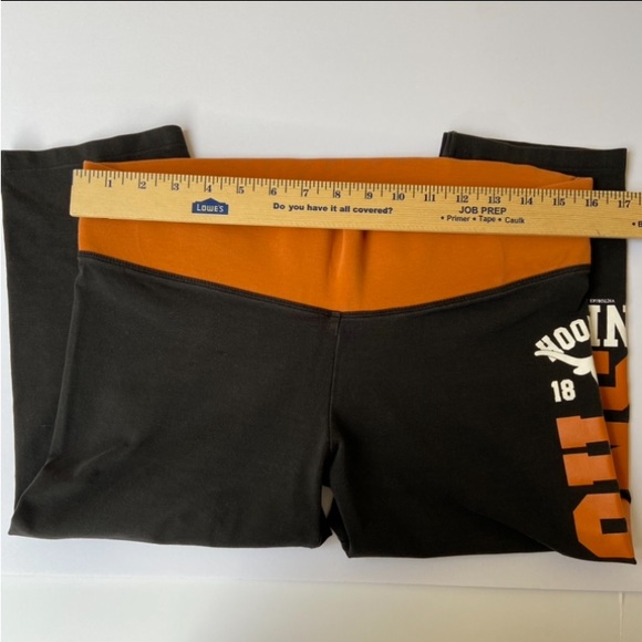PINK VICTORIA’S SECRET 5th & Ocean Texas “Hook ‘em Horns “ Leggings Size L - Picture 3 of 9
